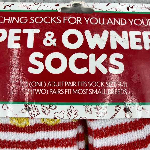 Pet 🐶 and Owner Christmas Socks | NWT | Adult size 9-11 | Dog size Small Breeds - Picture 3 of 14
